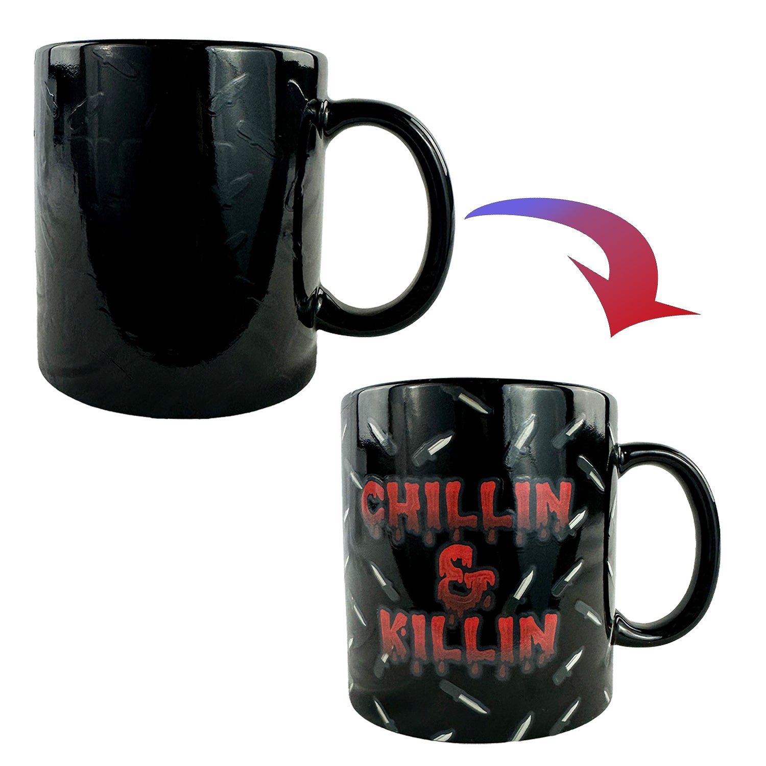Ghostface Mug Thermal Magic Scene Changing Killin & Chillin 15 oz Coffee Cup