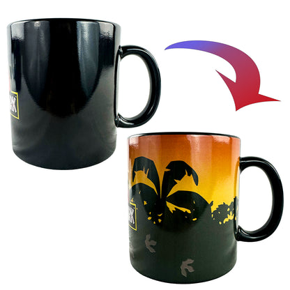 Jurassic Park Mug Logo Design Reactive Color Changing 15 oz Ceramic Coffee Cup