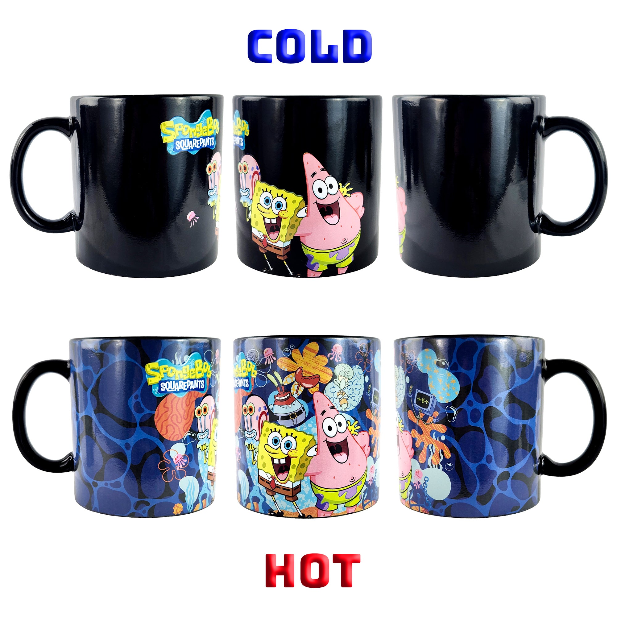 SpongeBob SquarePants Heat Activated Mug Scene Changing 15 oz Tea Coffee Cup