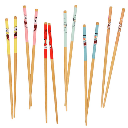 Nickelodeon SpongeBob SquarePants Chopsticks 6-Pair 9.5" Reusable Utensil Set