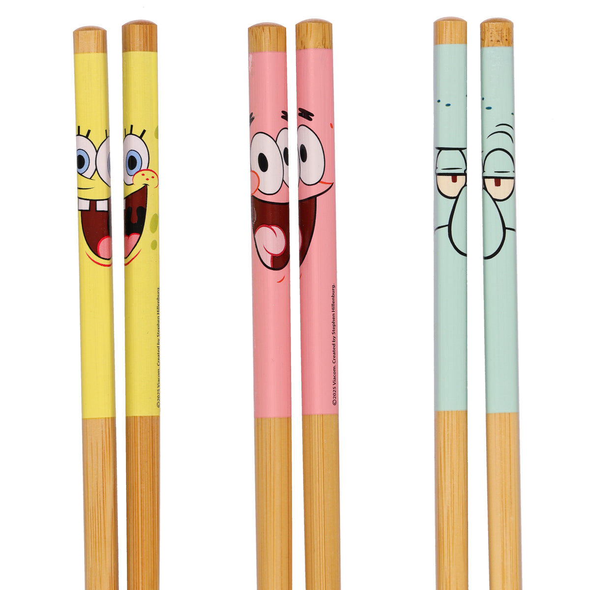 Nickelodeon SpongeBob SquarePants Chopsticks 6-Pair 9.5" Reusable Utensil Set