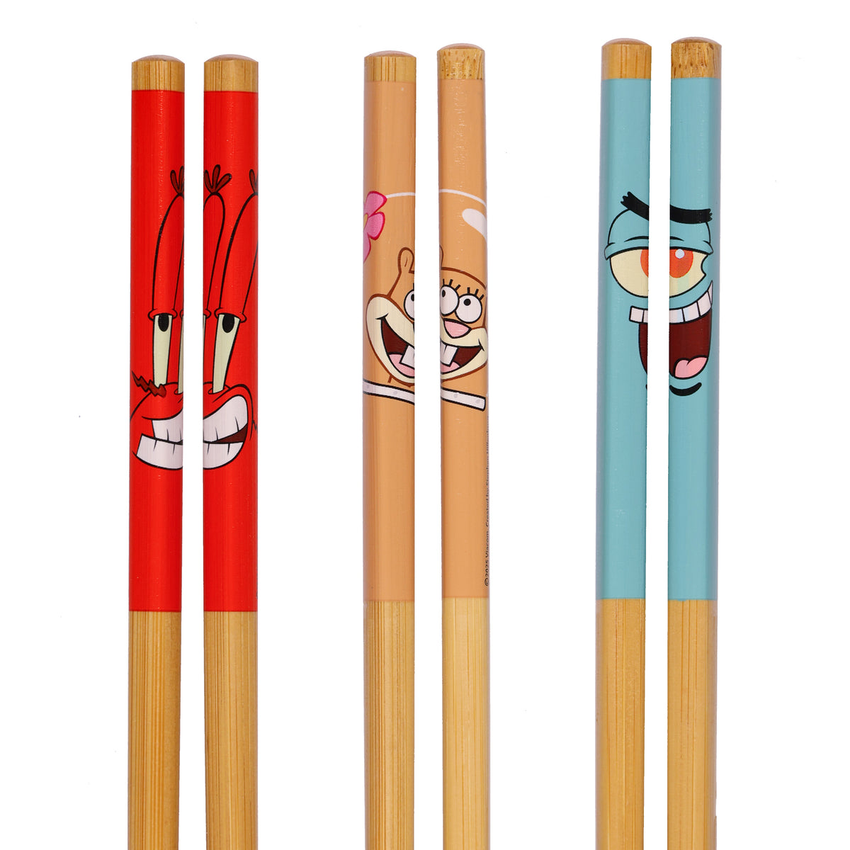 Nickelodeon SpongeBob SquarePants Chopsticks 6-Pair 9.5" Reusable Utensil Set