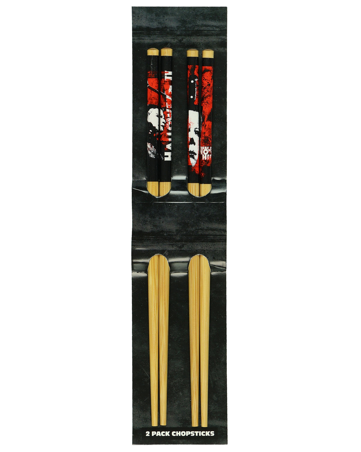 Halloween II Michael Myers Chopsticks 2-Pair 9.5" Reusable Bamboo Utensil Set