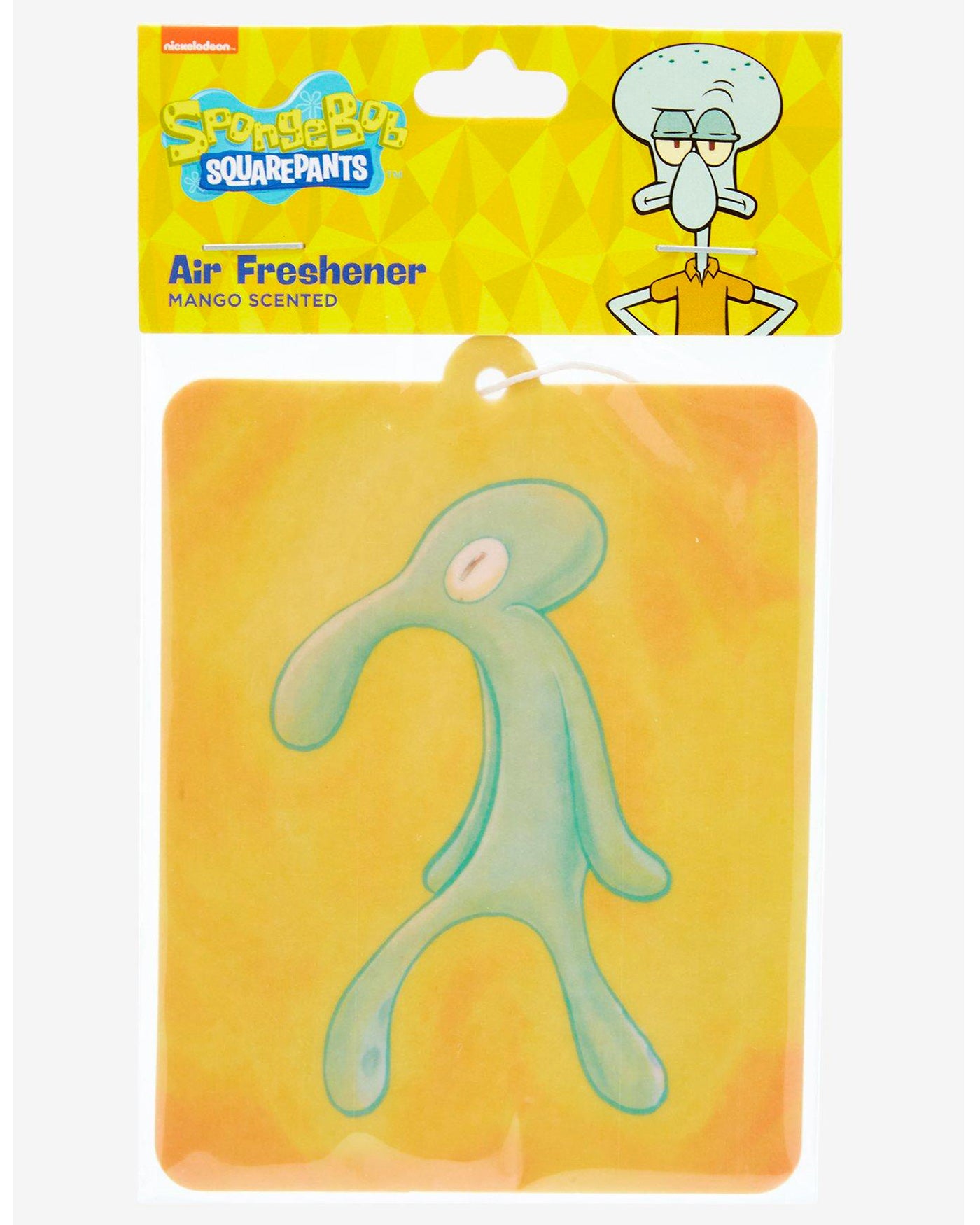 SpongeBob SquarePants Squidward Cardboard Hanging Air Freshener- Mango Scent