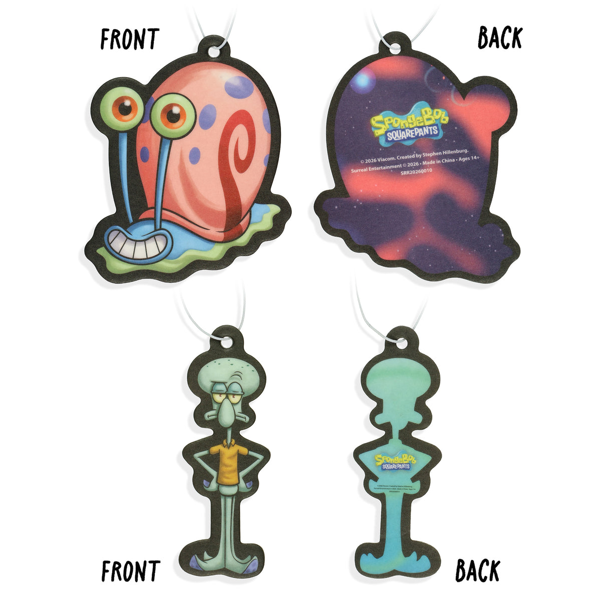 Nickelodeon SpongeBob SquarePants Car Air Fresheners Assorted Scents, 6 Pack Set
