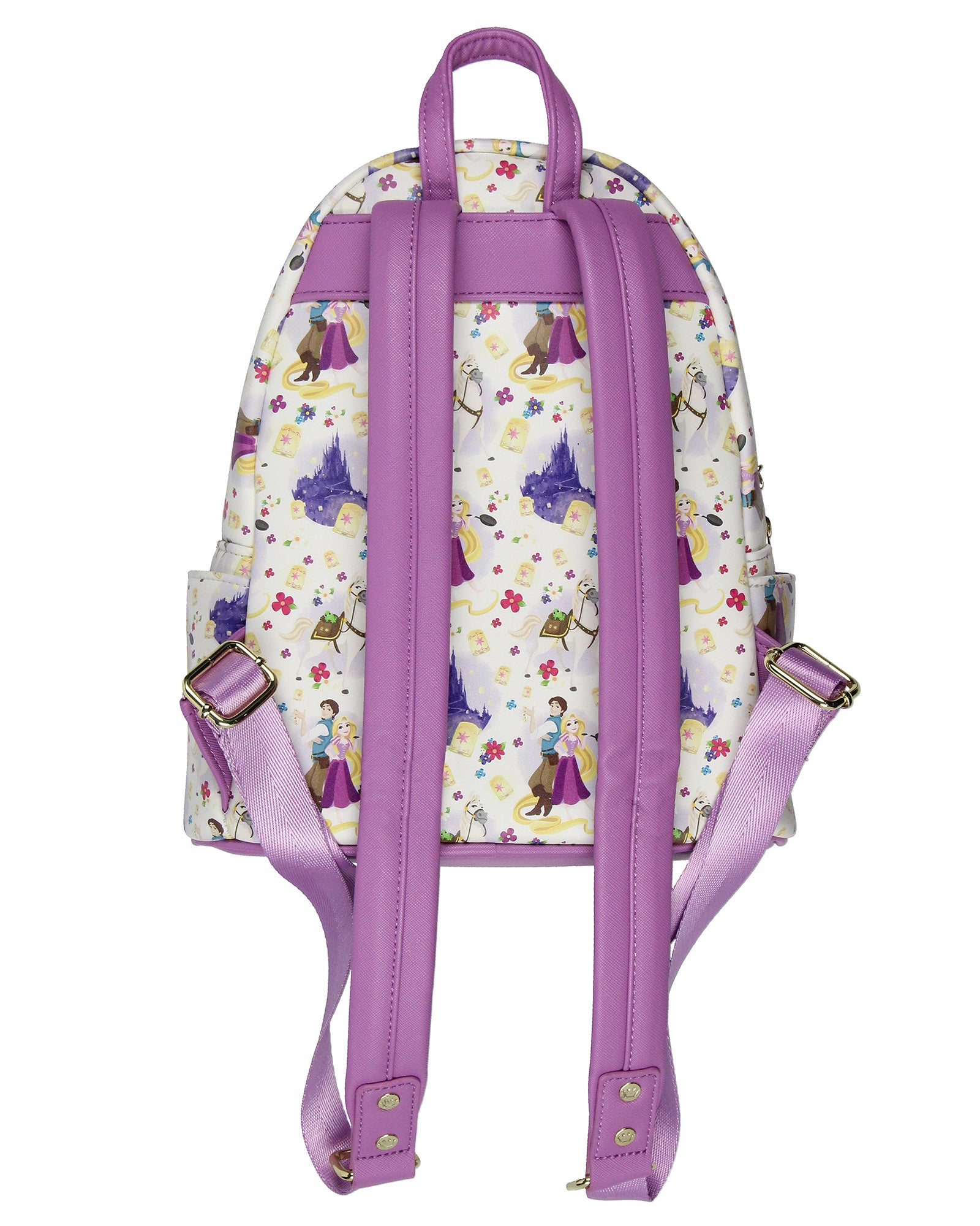 Loungefly Disney Tangled Rapunzel Flynn Ryder And Maximus Mini Backpack 11"