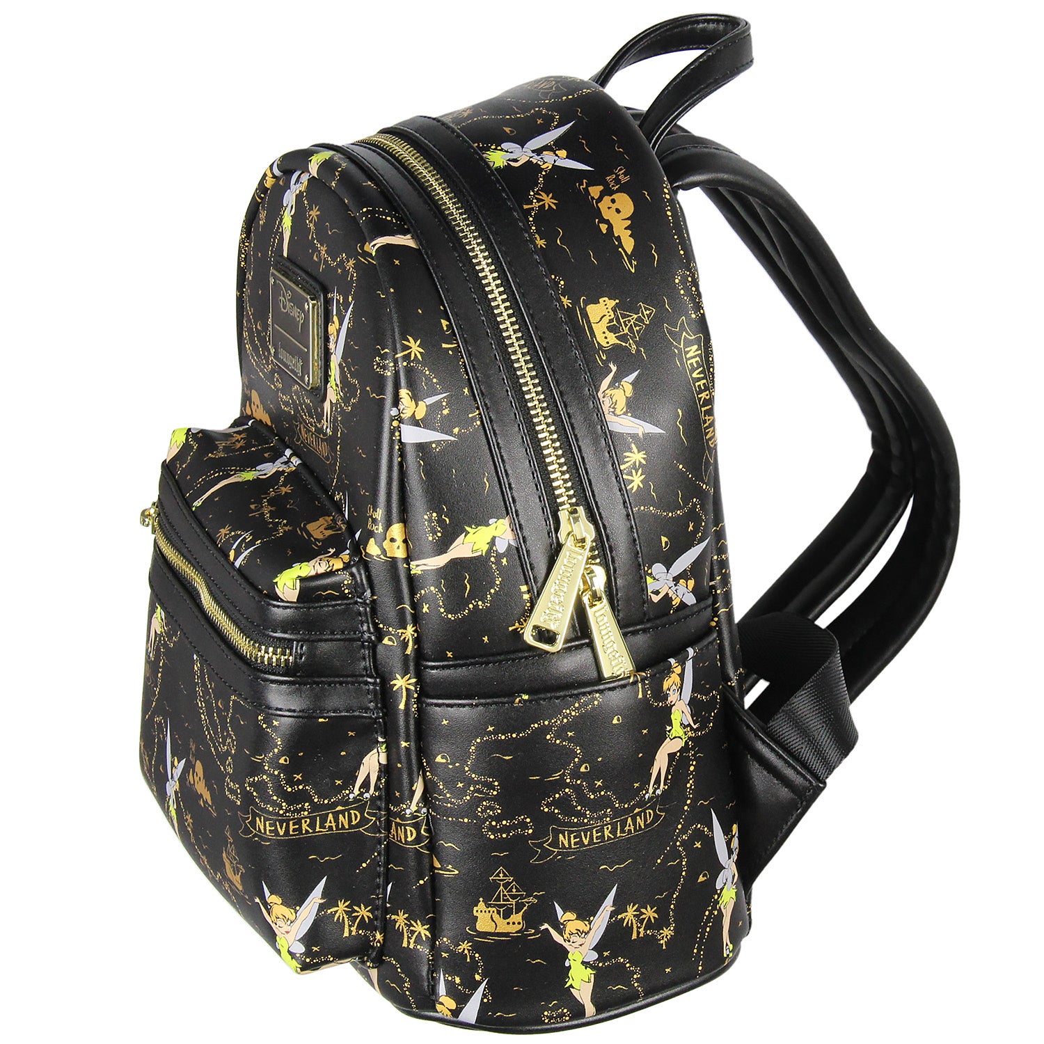 Loungefly Tinkerbell Neverland Treasure Map All-Over Print Mini Backpack 11"