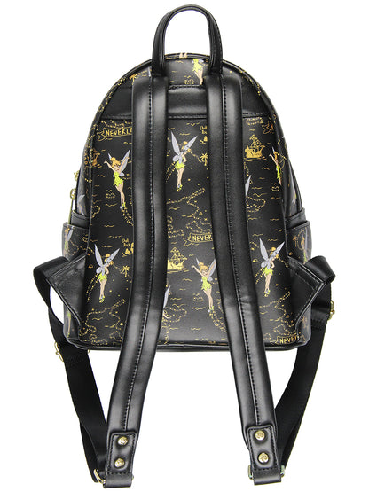 Loungefly Tinkerbell Neverland Treasure Map All-Over Print Mini Backpack 11"