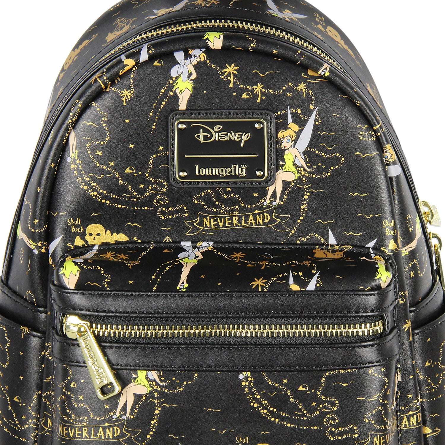 Loungefly Tinkerbell Neverland Treasure Map All-Over Print Mini Backpack 11"