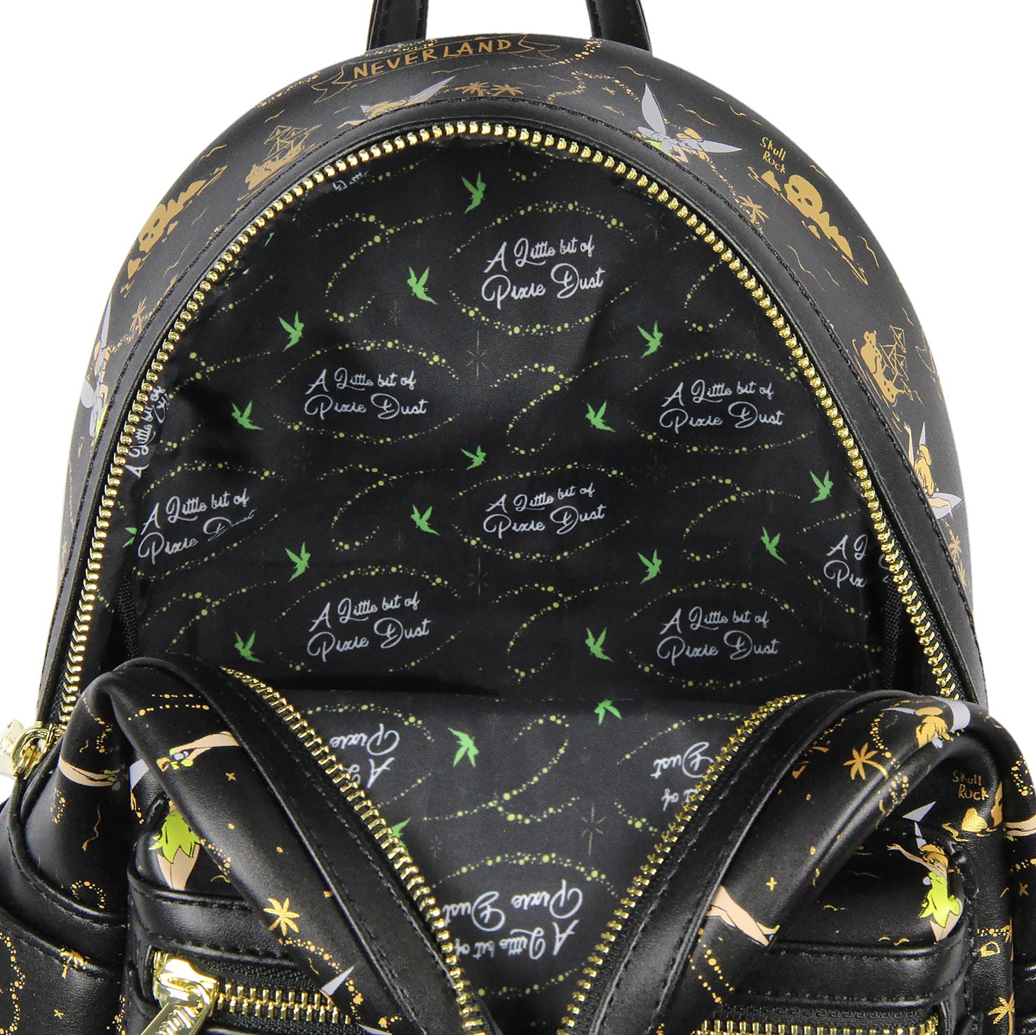 Loungefly Tinkerbell Neverland Treasure Map All-Over Print Mini Backpack 11"