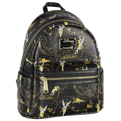 Loungefly Tinkerbell Neverland Treasure Map All-Over Print Mini Backpack 11"