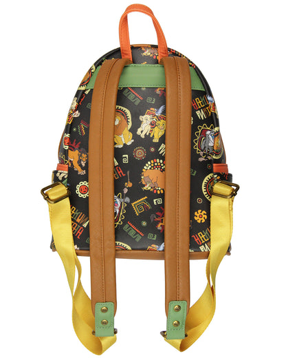 Loungefly Disney Lion King Multi-Character Tribal Patterns Mini Backpack 11"