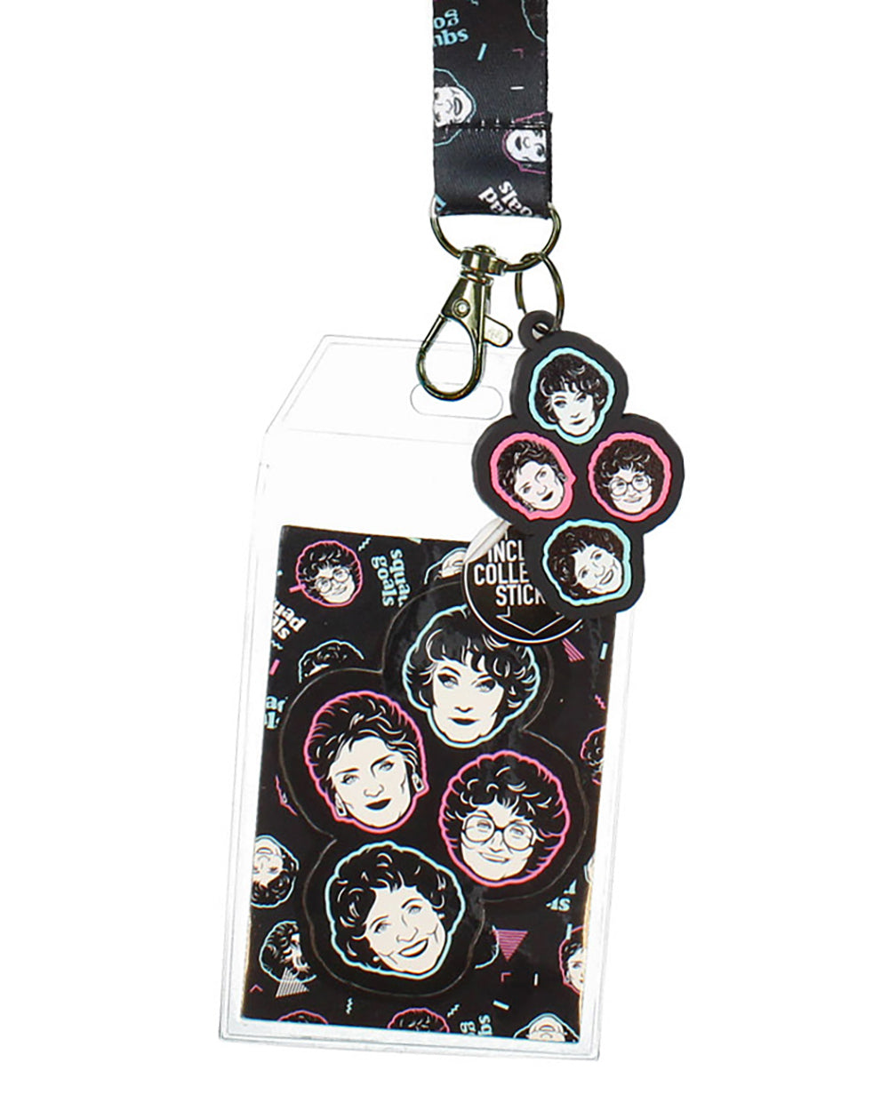 Golden Girls Squad Goals ID Lanyard Badge Holder With Collectible Sticker - Seven Times Six
