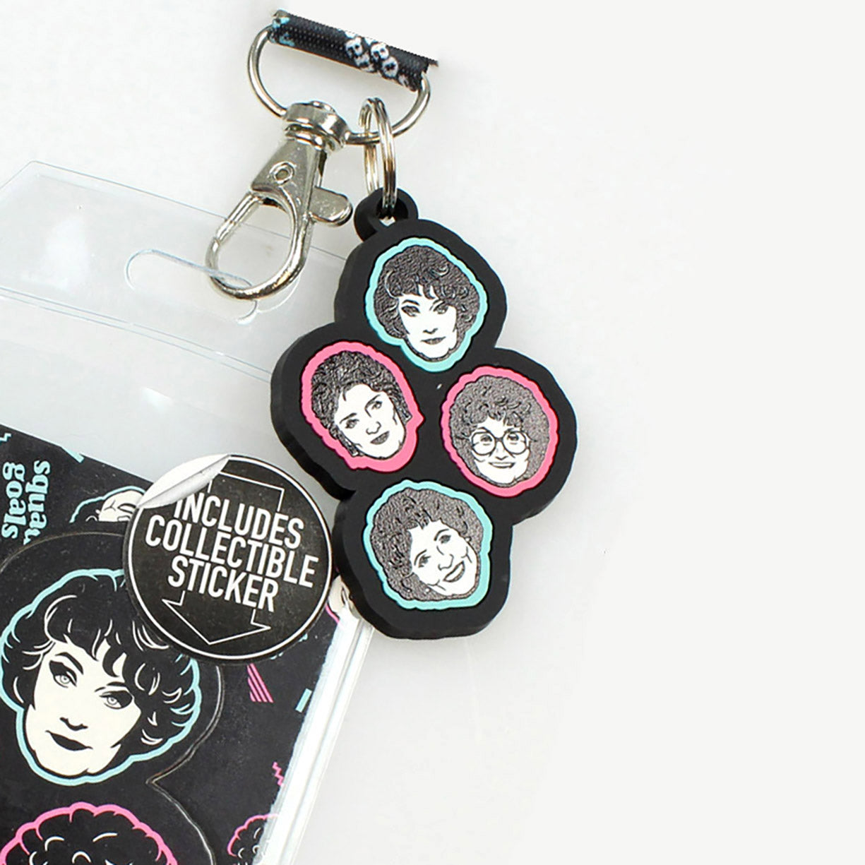 Golden Girls Squad Goals ID Lanyard Badge Holder With Collectible Sticker - Seven Times Six