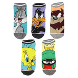 Looney Tunes Character Mens And Womens 5 Pack Ankle Socks