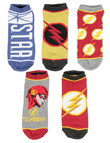 DC Comics The Flash Adult Superhero 5 Pack Mix and Match Ankle Socks