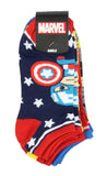 Marvel Avengers Chibi Superhero Characters Ankle No Show Socks 5 Pair