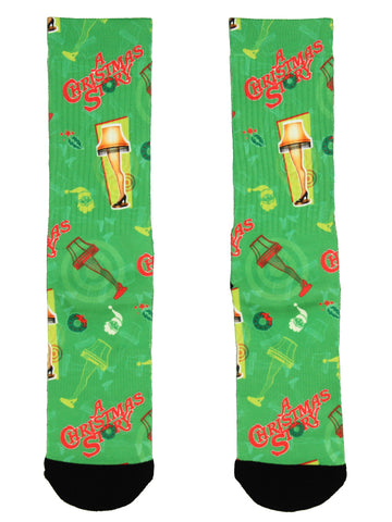 A Christmas Story Leg Lamp Sublimated All Over Print Crew Socks