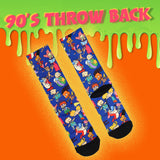 Nickelodeon Adult 90s Cartoon Sublimation Crew Socks