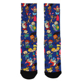 Nickelodeon Adult 90s Cartoon Sublimation Crew Socks For Men Women