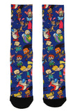 Nickelodeon Adult 90s Cartoon Sublimation Crew Socks For Men Women
