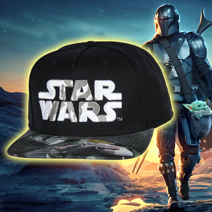 Star Wars Mandalorian Embroidered Adjustable Adult Snapback Hat Baseball Cap