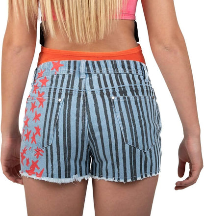 DC Comics Birds of Prey Women's Harley Quinn Cosplay Denim Shorts