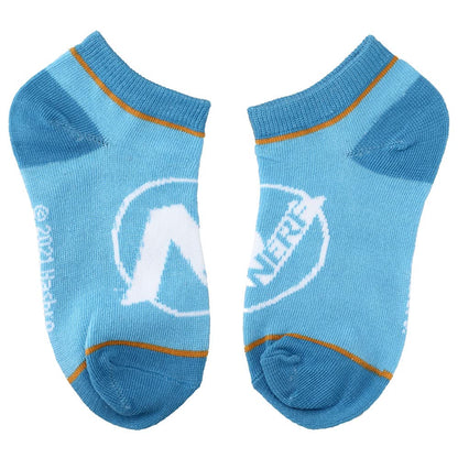 Nerf Nation Boys Casual Ankle Socks Orange Blue White 6-pack