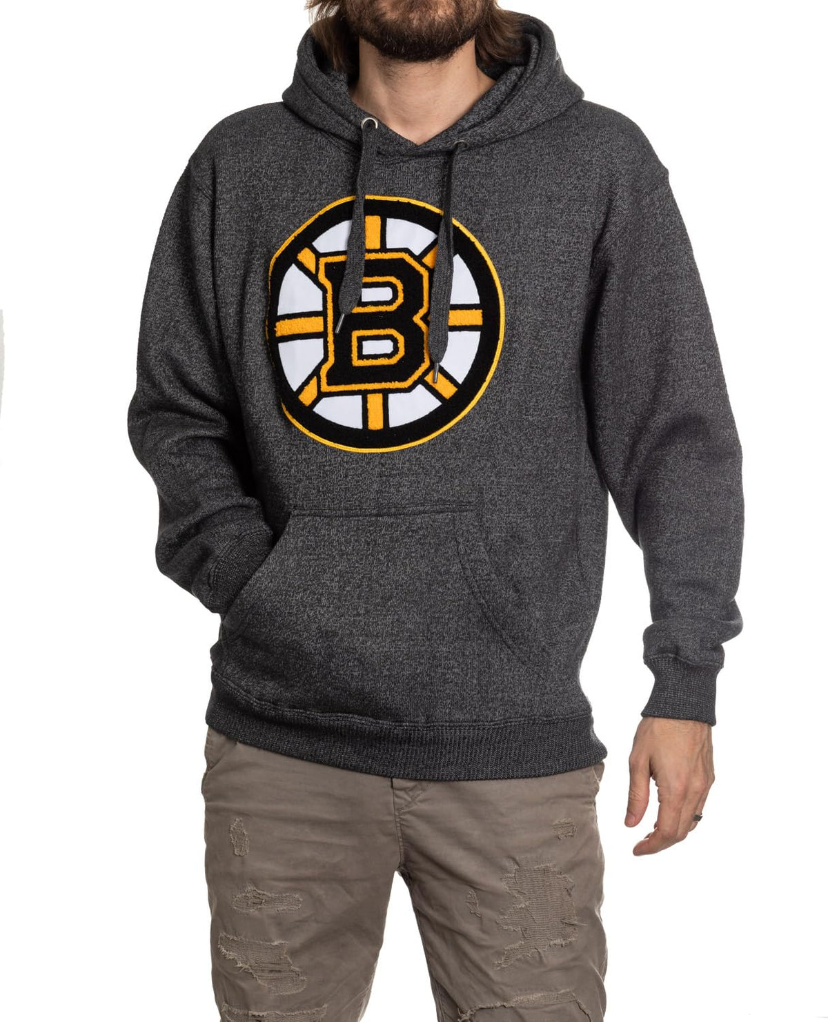 Calhoun NHL Surf & Skate Boston Bruins Pullover Hoodie with Team Logo Crest (S)