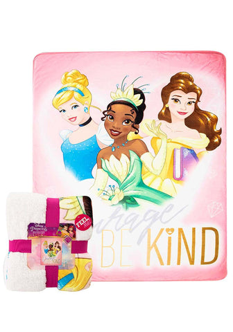Northwest Disney Princess Silk Touch Soft Plush Throw Blanket, 60" x 80", Royal Courage