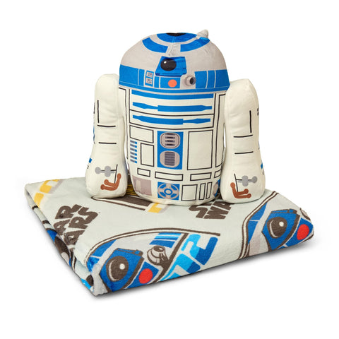 Disney Star Wars, R2-D2 Droid, Silk Touch Throw and Hugger Set, 50 x 60 Inches