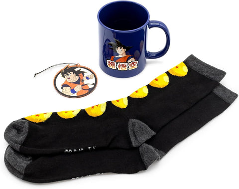Dragon Ball Z Gift Set Goku 3 Piece Mug, Crew Socks, Christmas Ornament Gift Set