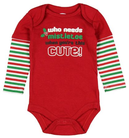 Assorted Santa, Reindeer Baby Boys & Girls Christmas Bodysuit Dress Up Outfit