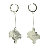 Marvel Spider-Man Earrings Upside-Down Spidey Huggie Clicker Hoop Dangle Jewelry
