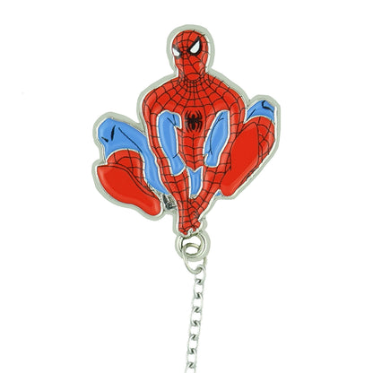 Marvel Spider-Man Earrings Upside-Down Spidey Huggie Clicker Hoop Dangle Jewelry