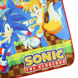 Sonic The Hedgehog Throw Blanket Knuckles Tails and Sonic Fleece Blanket 45x60"