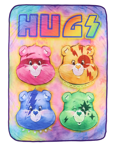 Care Bears Blanket Hugs Funshine Grumpy Good Luck Cheer Band Throw 45" X 60"