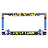 Sonic The Hedgehog Life In The Fast Lane Standard Plastic License Plate Frame