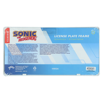 Sonic The Hedgehog Life In The Fast Lane Standard Plastic License Plate Frame