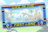 Sonic The Hedgehog Life In The Fast Lane Standard Plastic License Plate Frame