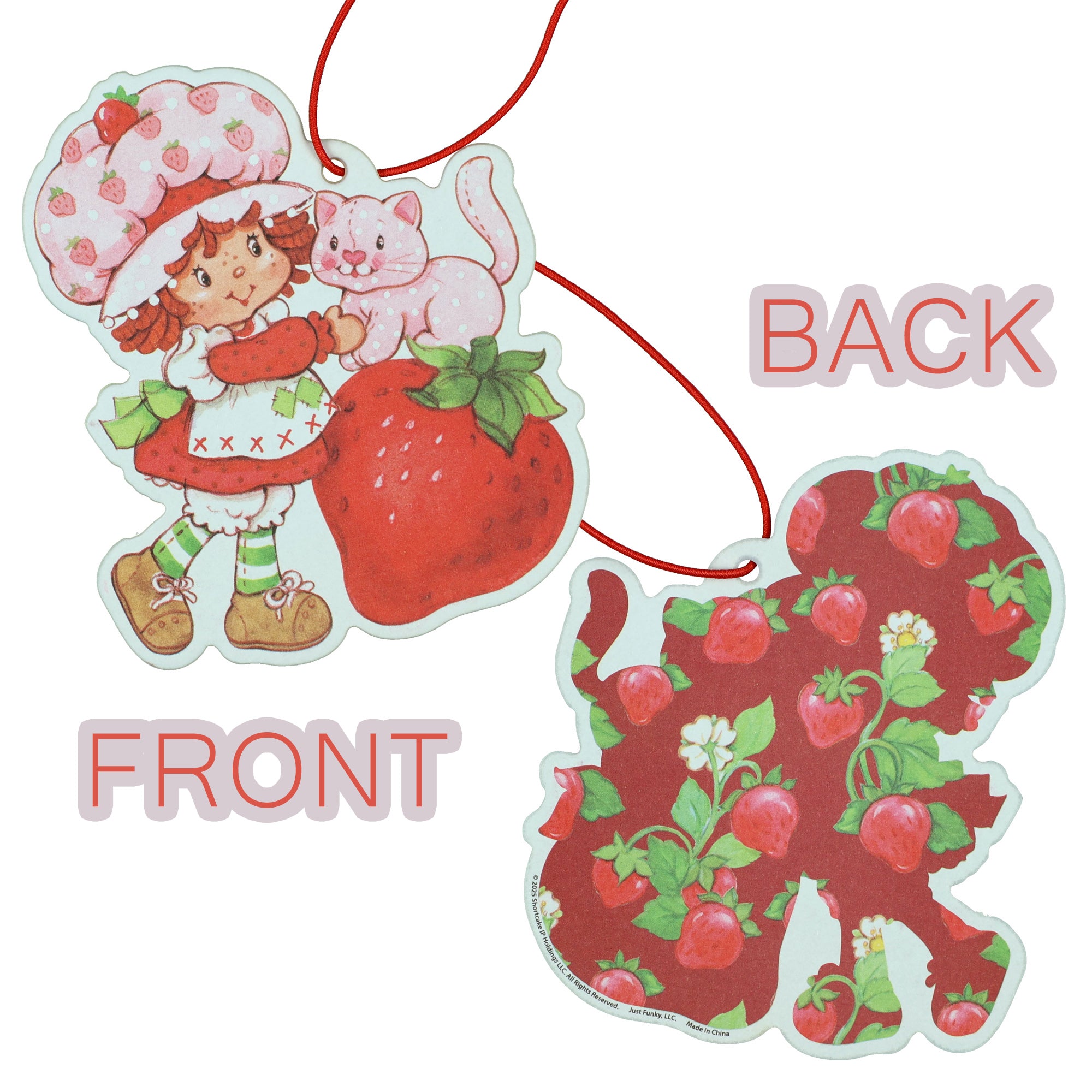 Strawberry Shortcake Cardboard Hanging Air Freshener- Strawberry