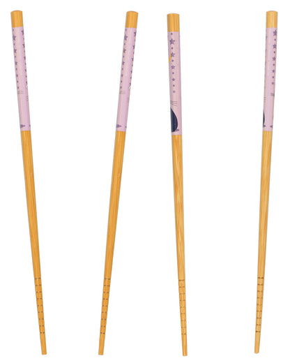 Sailor Moon Reusable Chopsticks Luna and Artemis Set of 2 Bamboo Chopsticks