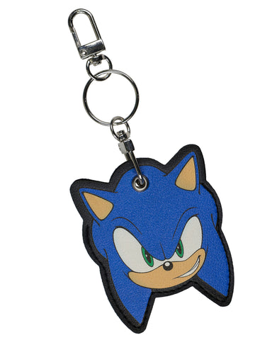 Sonic The Hedgehog PU Leather Sonic Air Tag Holder Keychain With Lobster Clasp