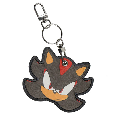 Sonic the Hedgehog Shadow PU Leather Air Tag Holder Keychain with Lobster Clasp