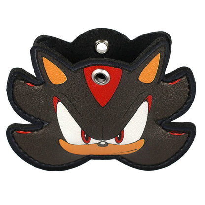 Sonic the Hedgehog Shadow PU Leather Air Tag Holder Keychain with Lobster Clasp