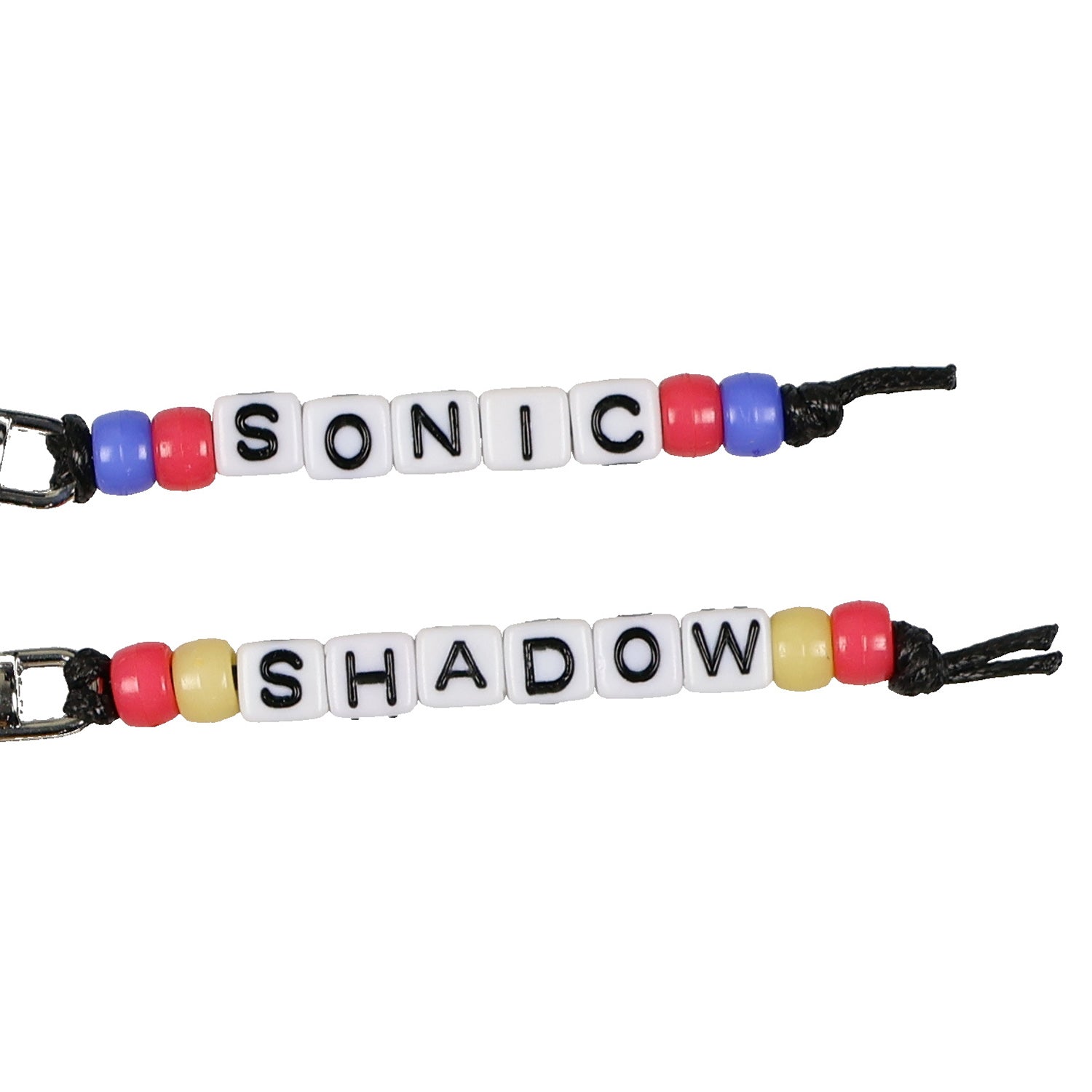 Sonic the Hedgehog and Shadow Keychain Set 2 Pack Enamel Metal Beaded Accessory