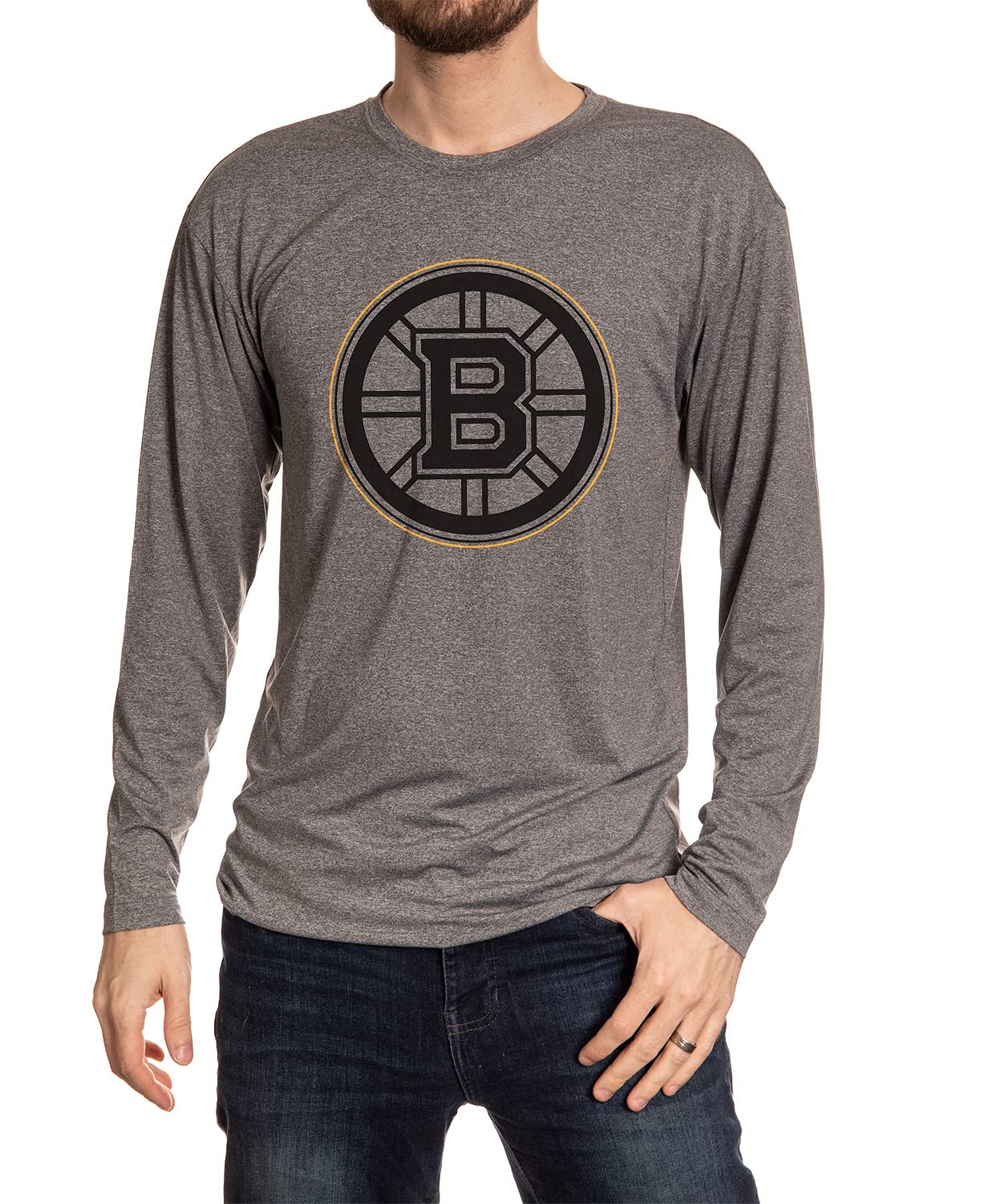 NHL Mens Performance Rash Guard Base Layer Long Sleeve Shirt