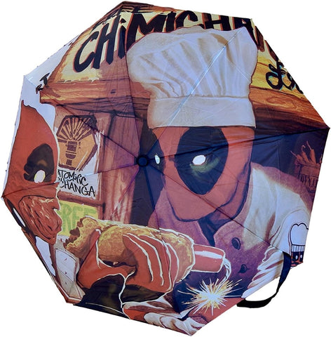 Marvel Deadpool Compact Umbrella Chimichanga Sauce Bottle Umbrella Hard Case