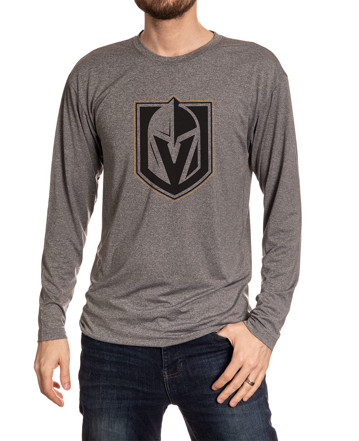 NHL Mens Performance Rash Guard Base Layer Long Sleeve Shirt