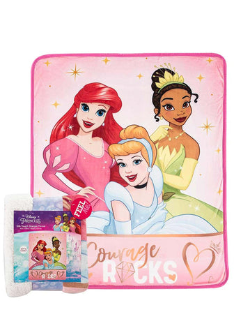 Northwest Disney Princess Silk Touch Sherpa Throw Blanket, 40" x 50", Rocking Princesses